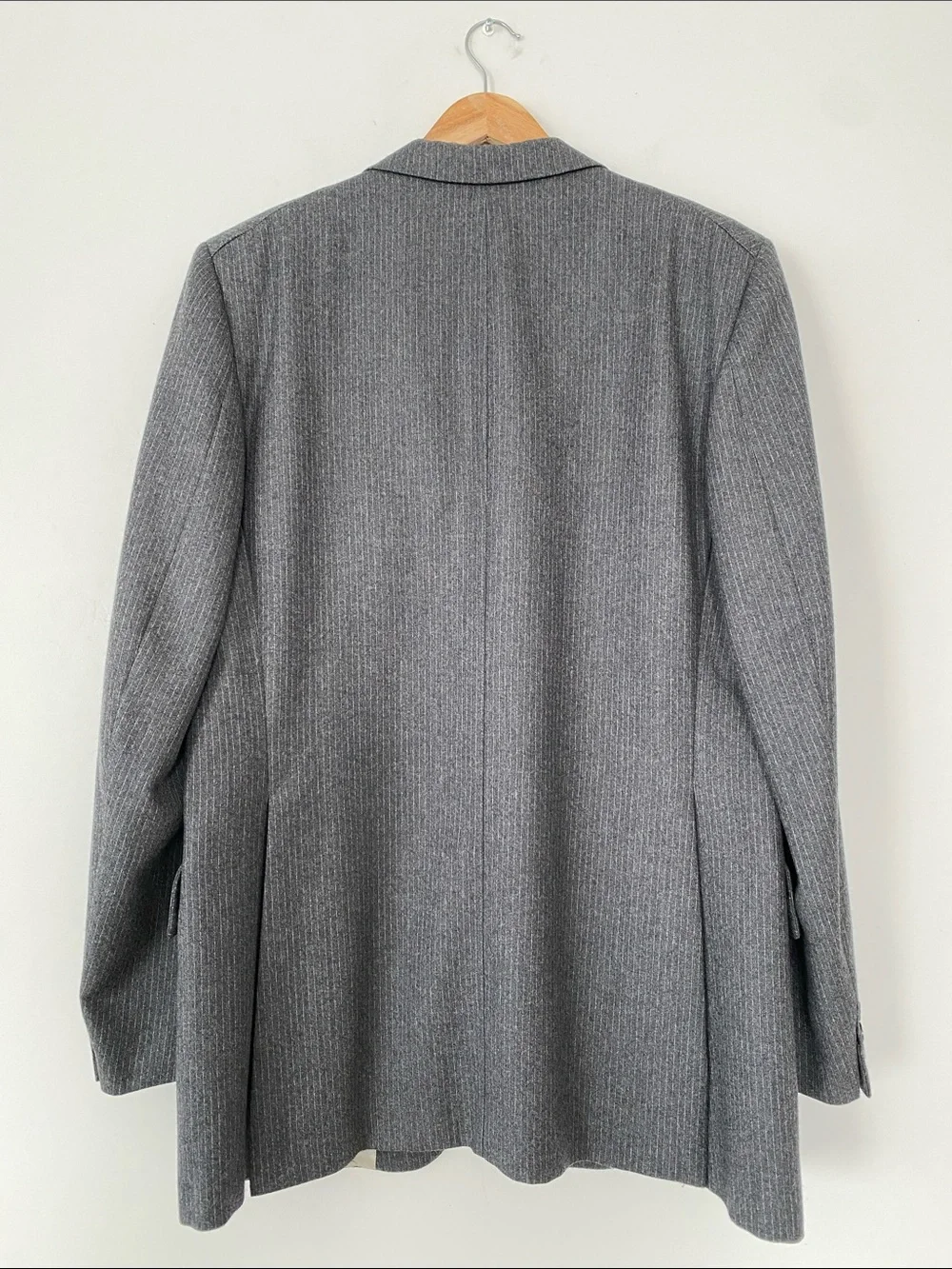 VTG 60s 70s Givenchy Light GreyPinstripe Wool Sport Coat America (ACWA) Union